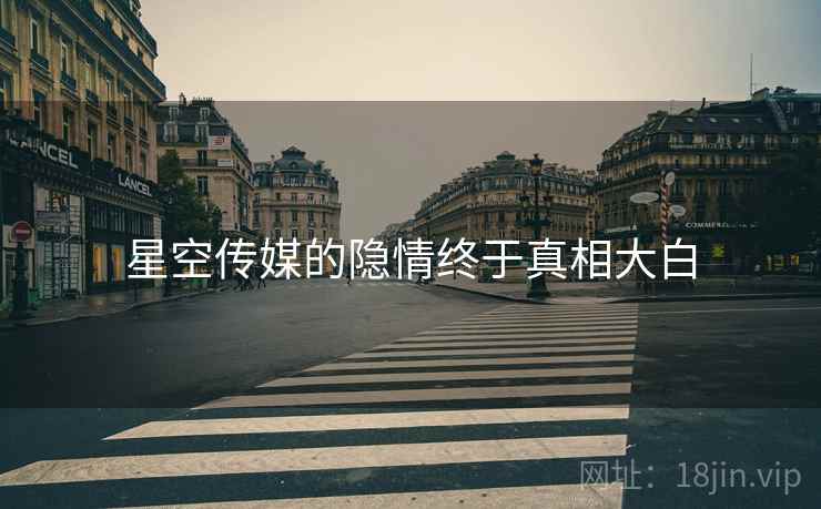 星空传媒的隐情终于真相大白  第1张